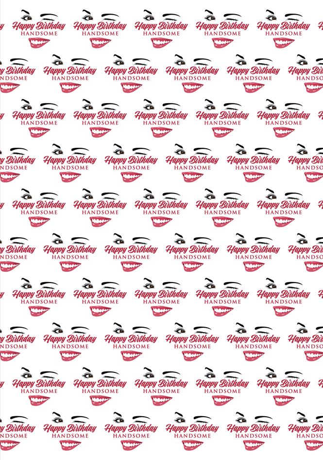 Winking Happy Birthday Handsome Wrapping Paper