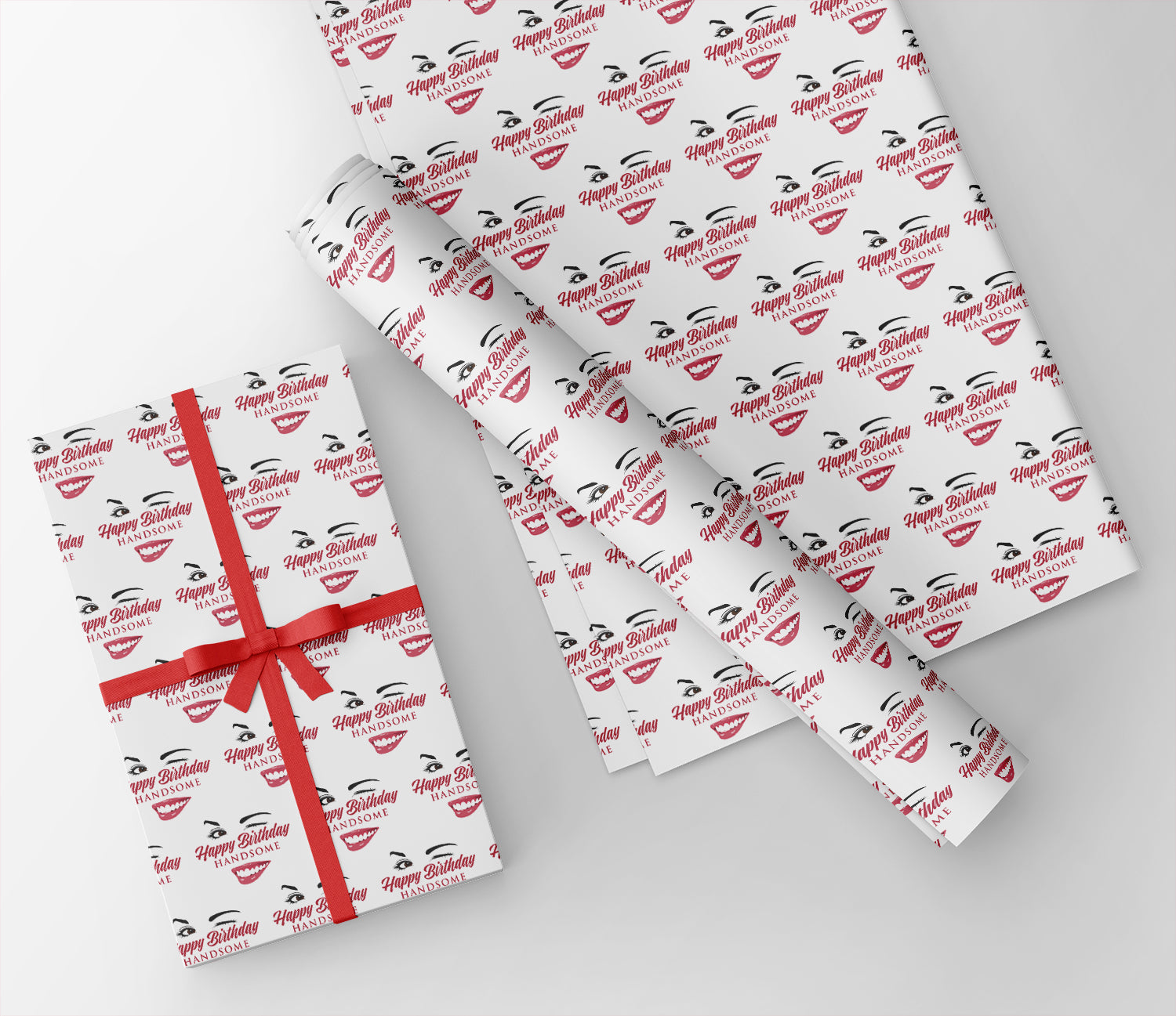 Winking Happy Birthday Handsome Wrapping Paper